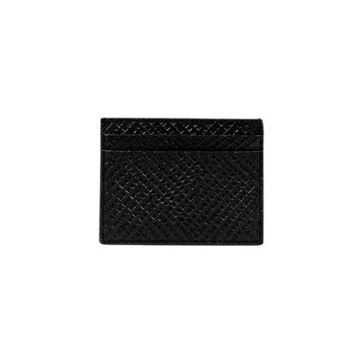 Black textured leather card holder from Armani Exchange for men’s fall winter collection