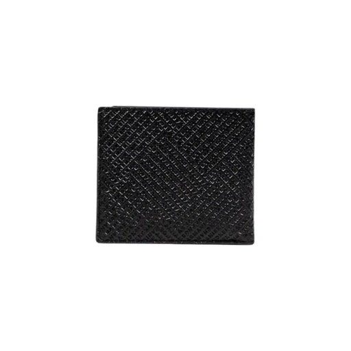 Black textured leather wallet from Armani Exchange for men