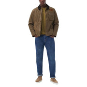 Men’s brown quilted jacket with dark collar from Barbour Men Autumn Winter collection