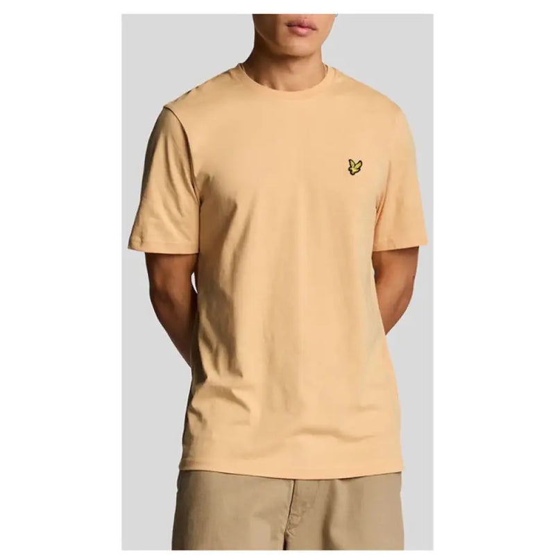 Beige crew-neck T-shirt from Lyle & Scott Green Printed Short Sleeve Men’s T-Shirt collection