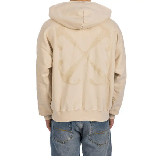 Beige Hooded Sweatshirt displayed in a product listing