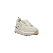 Beige and white platform sneakers with textured sole from Liu Jo for women