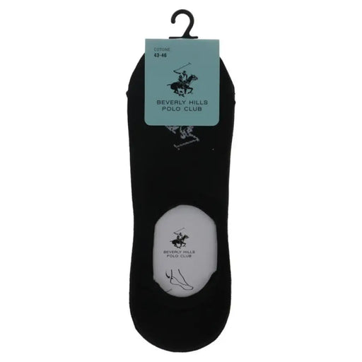 Black Beverly Hills Polo Club sock displayed in the Beverly Hills Polo Club Socks in Black and White product image
