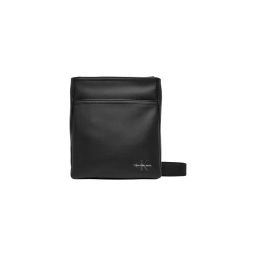 Black Calvin Klein messenger bag shown in a product listing for the Calvin Klein Black Messenger Bag