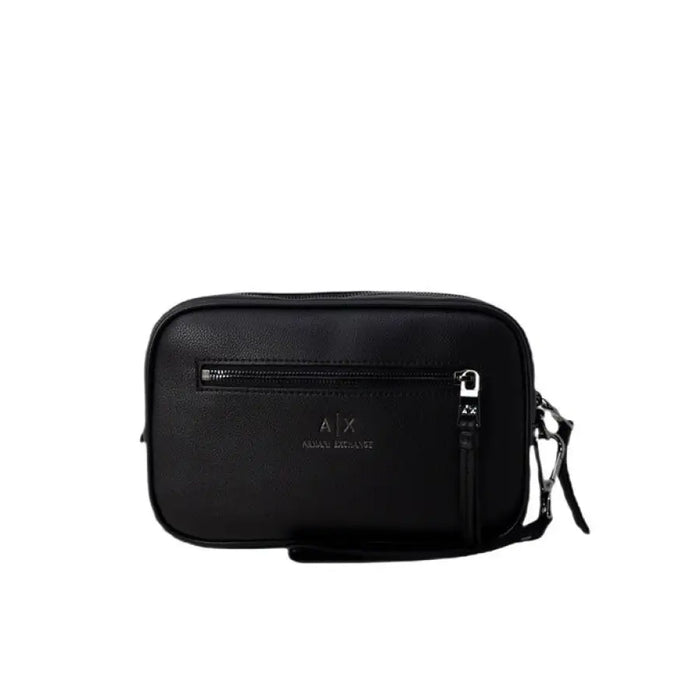 Black crossbody bag featuring a sleek design and versatile functionality for everyday use