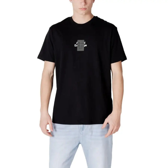 Black graphic tee from Armani Exchange Men’s Print Cotton T Shirt collection