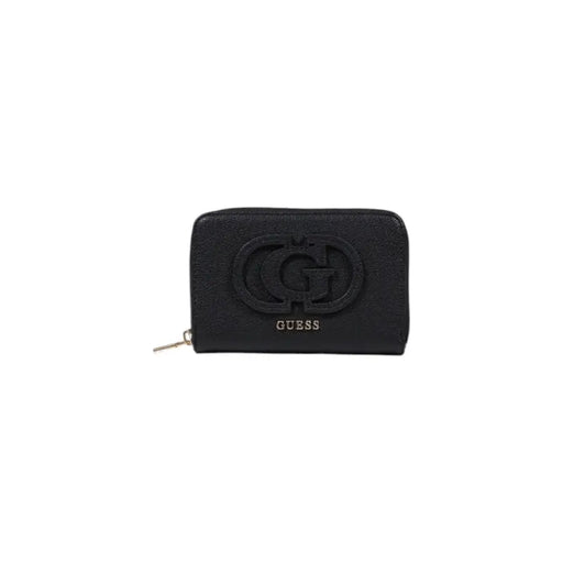 Black Guess wallet with zipper closure shown for stylish and secure accessory use
