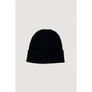 Black knit beanie displayed in a product image for Black Knit Beanie