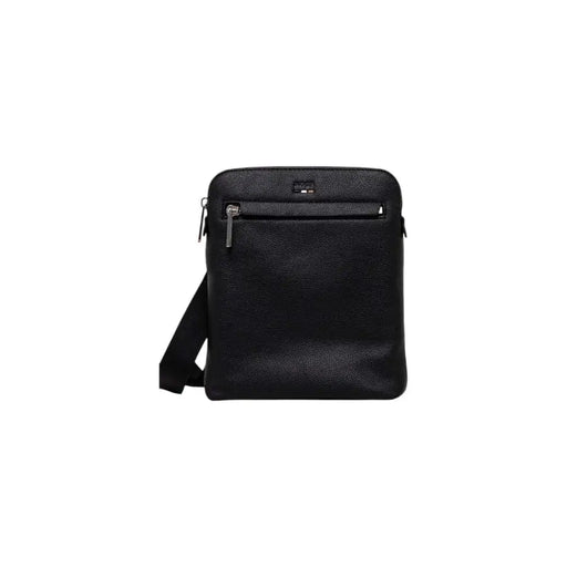 Black leather crossbody bag with zipper details for stylish everyday wear