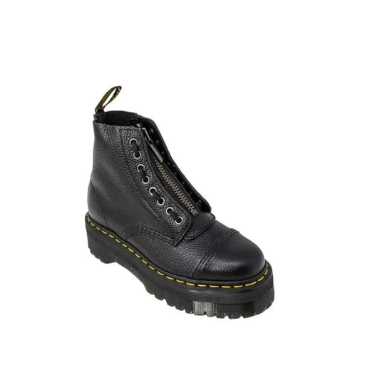 Black leather platform boot with zipper from Dr. Martens Women’s Ankle Boots collection