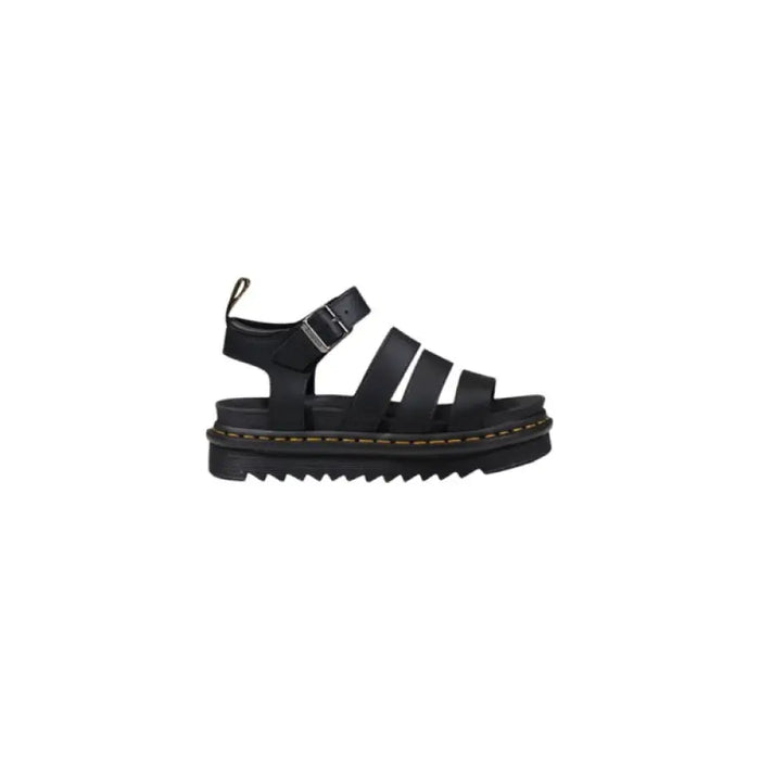 Black Leather Platform Sandal showcasing sleek design and elevated style