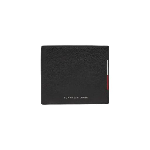 Black leather Tommy Hilfiger wallet showcasing elegant design and craftsmanship