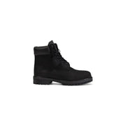 Black leather work boots from Timberland for men, perfect for Fall and Winter wear