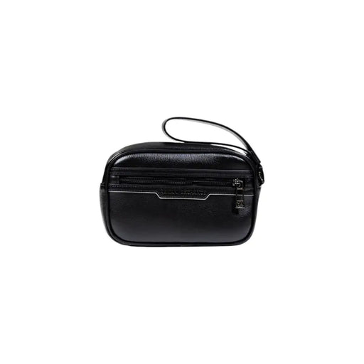Black leather wristlet bag from Black Leather Toiletry and Wristlet Bag collection