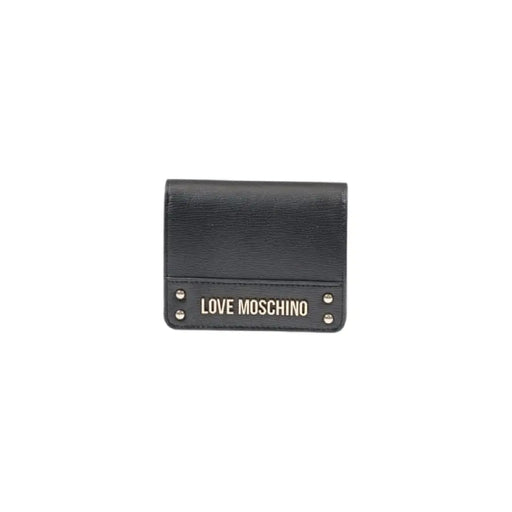 Black Love Moschino Wallet featuring a sleek design and stylish black finish