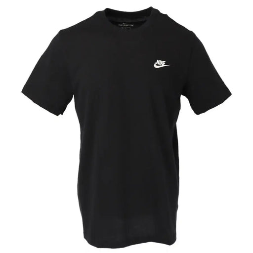 Black Nike short sleeve T shirt displayed as a stylish athletic apparel item