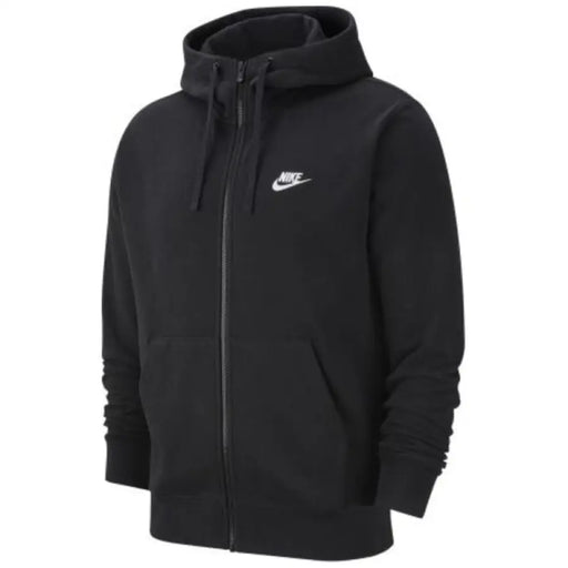 Black Nike zip-up hoodie for men featuring a stylish sweatshirt design
