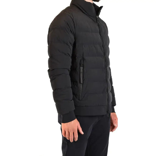 Black Puffer Jacket displayed for sale, ideal for cold weather and outdoor wear