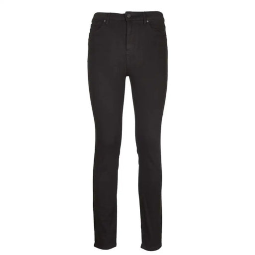 Black skinny denim jeans displayed in a product image showcasing slim-fit style