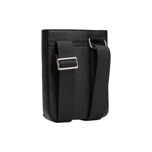 Black textured leather crossbody bag from Tommy Hilfiger collection