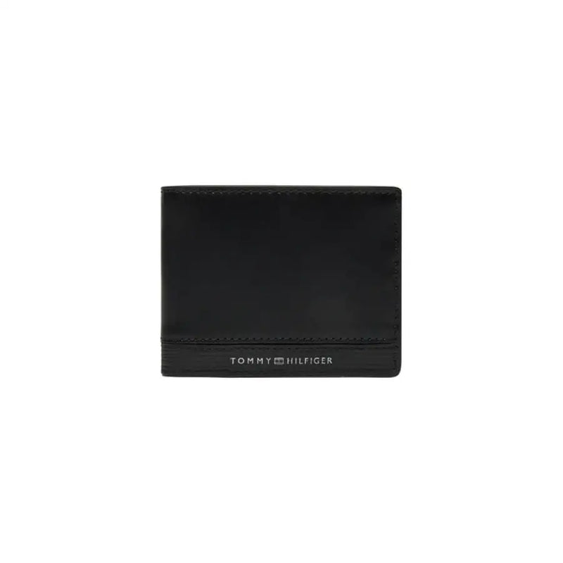 Black Tommy Hilfiger Men’s Leather Wallet featuring a sleek and stylish design