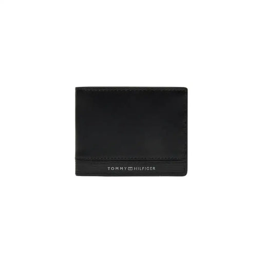 Black Tommy Hilfiger Men’s Leather Wallet featuring a sleek and stylish design
