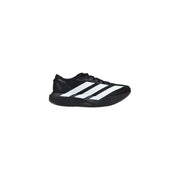 Black and white Adidas running shoe displayed in a product image