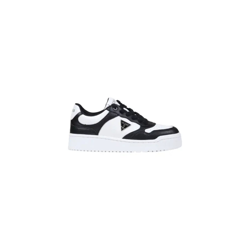 Black and white low-top sneakers with thick soles from Guess Multicolor Women Sneakers for Fall Winter