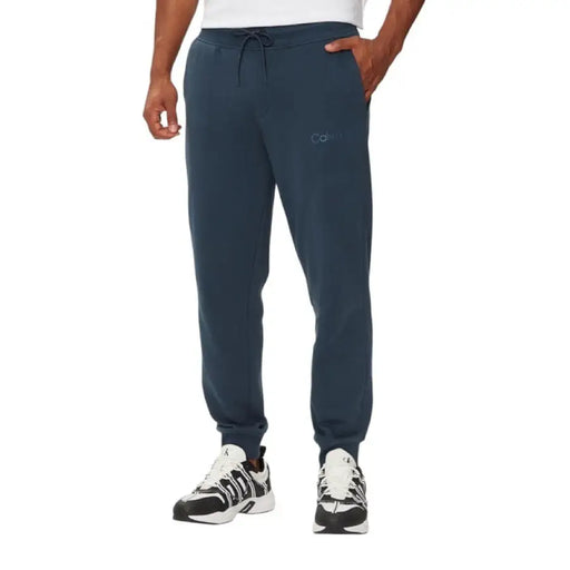 Calvin Klein Men’s Blue Drawstring Sweatpants for Fall Winter Collection