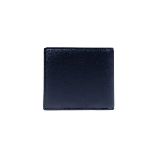 Dark blue leather bifold wallet with interior pockets for Boss Men Blue Fall Winter Wallet