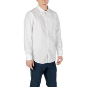 Men’s long-sleeved white cotton dress shirt from Boss Men Classic White Cotton Shirt collection