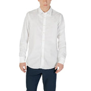 Men’s white long-sleeve collared cotton shirt from Boss Men Classic White Cotton Shirt collection