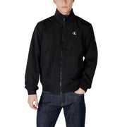 Men’s black Calvin Klein zip-up jacket displayed in Calvin Klein Jeans Green Zip Front Mens Long Blazer product image