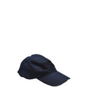 Dark blue baseball cap displayed with navy blue branding and adjustable strap