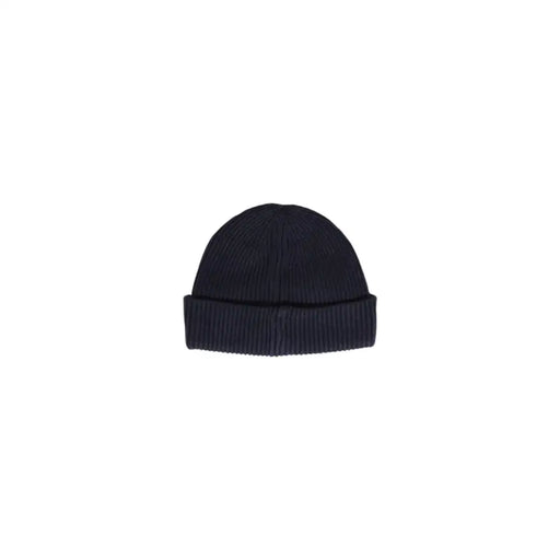 Dark blue knit beanie product image showcasing a stylish winter accessory