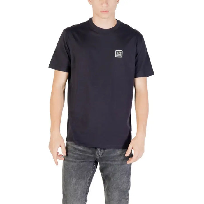 Navy Blue Short Sleeved T Shirt displaying a dark short-sleeved T shirt
