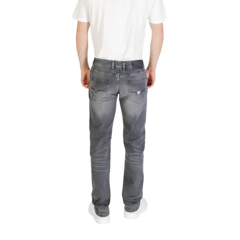 Gray Slim Fit Denim Jeans displayed in a product showcase image