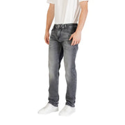 Gray slim-fit denim jeans displayed in the product listing with a focus on style and fit