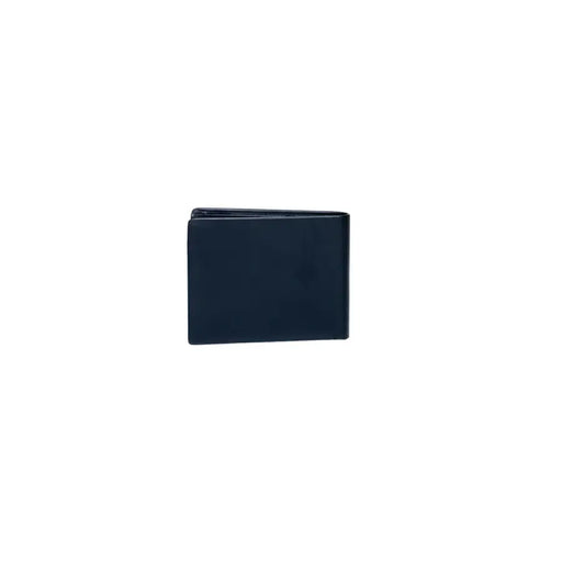 Closed dark blue leather wallet with money clip from Guess Men collection