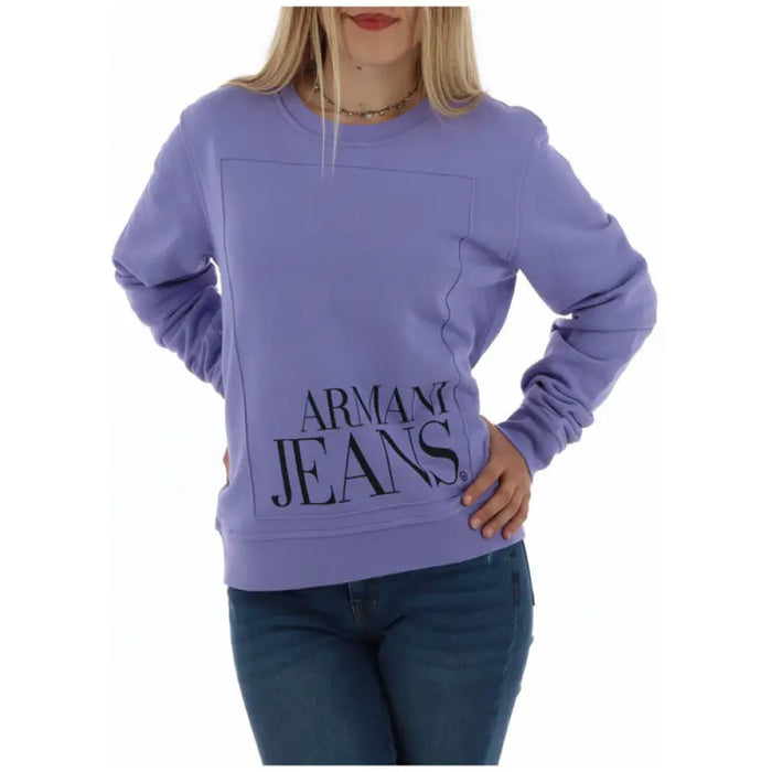Lavender Armani Jeans sweatshirt displayed in a product image