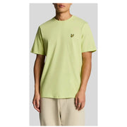 Lime green Lyle & Scott printed men’s short sleeve round neck T-shirt displayed on a mannequin