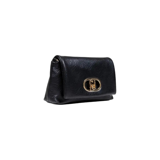 Black leather clutch with gold-tone clasp from Liu Jo Women’s Handbag collection