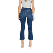 Women’s high-waisted dark blue cropped flare jeans from Liu Jo for women Fall Winter collection
