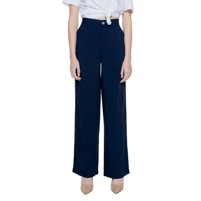 Street One Bleu Viscose Pantalon Femme