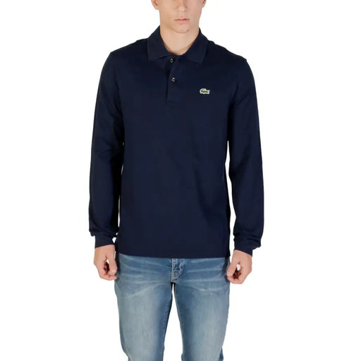 Navy Blue Long Sleeved Polo Shirt displayed for men’s casual and formal wear