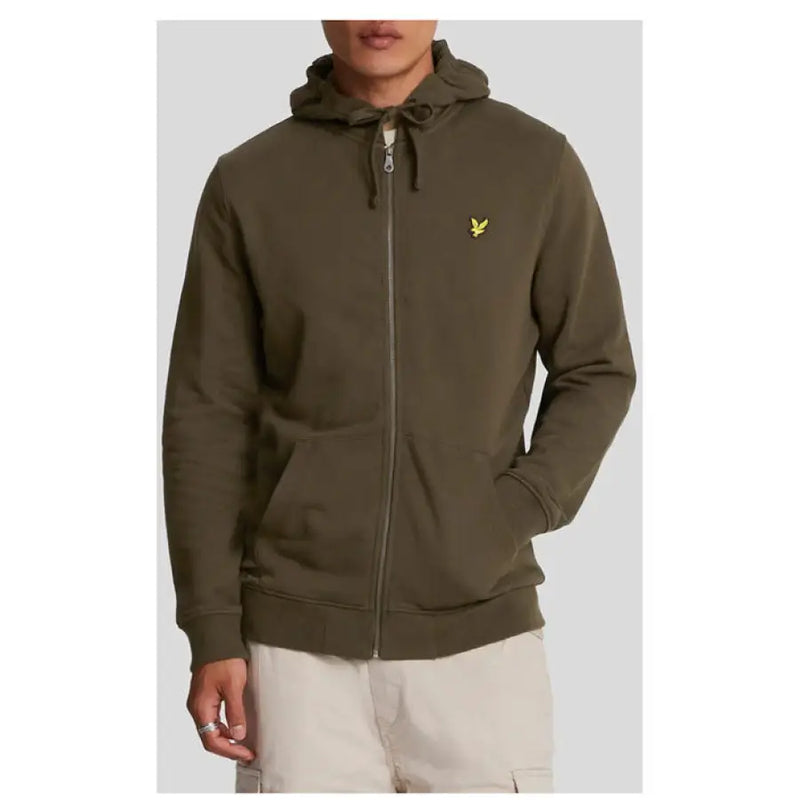 Olive green zip-up hoodie from Lyle & Scott Men’s Black Hooded Sweatshirt collection