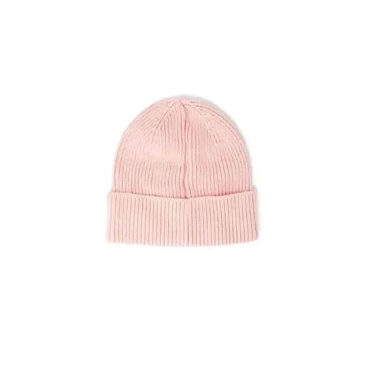 Pink knitted beanie with folded brim from Calvin Klein Jeans Women Cap collection