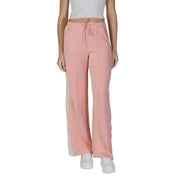 Pink wide-leg drawstring trousers with front pockets by Guess Active for women