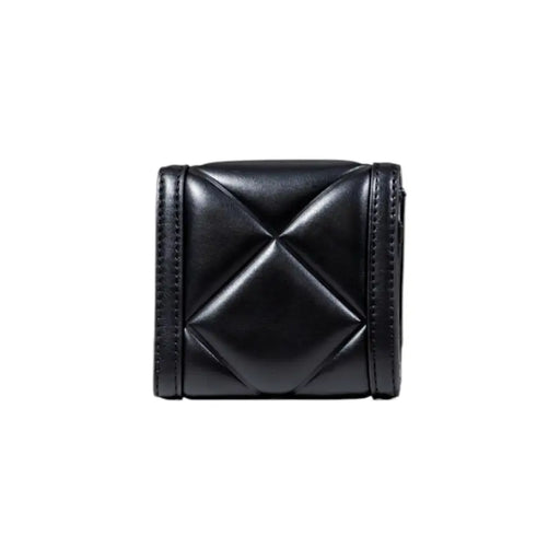 Black Quilted Love Moschino Wallet made of black leather with quilted design