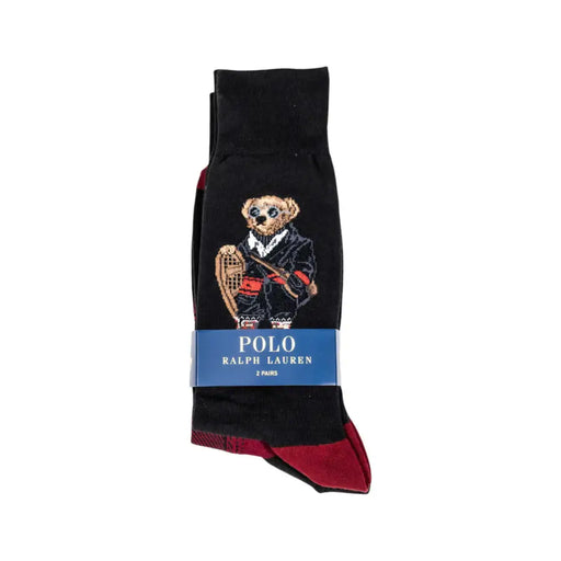 Black Ralph Lauren men’s underwear with tennis bear and red accents print